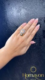 انگشتر تراش دورنگ