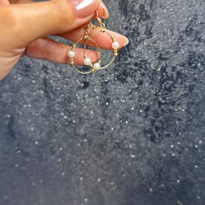 گوشواره مروارید و گوی البرنادو اشکی