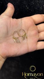 گوشواره حلقه ای با آویز - تصویر 2