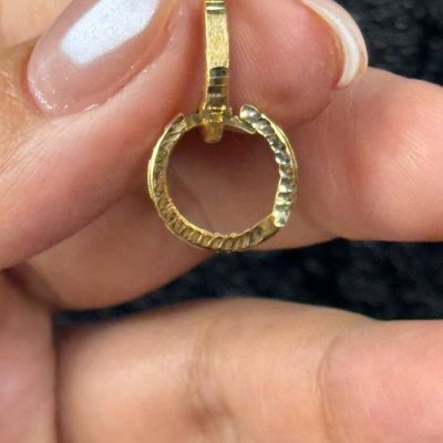 گوشواره حلقه ای مات و تراش آیینه ای