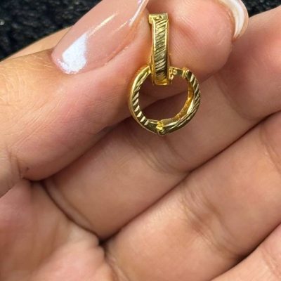 گوشواره حلقه ای تراش مورب