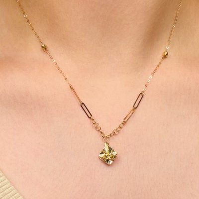گردنبند متصل هرمس و گوی و لوزی هفت رنگ